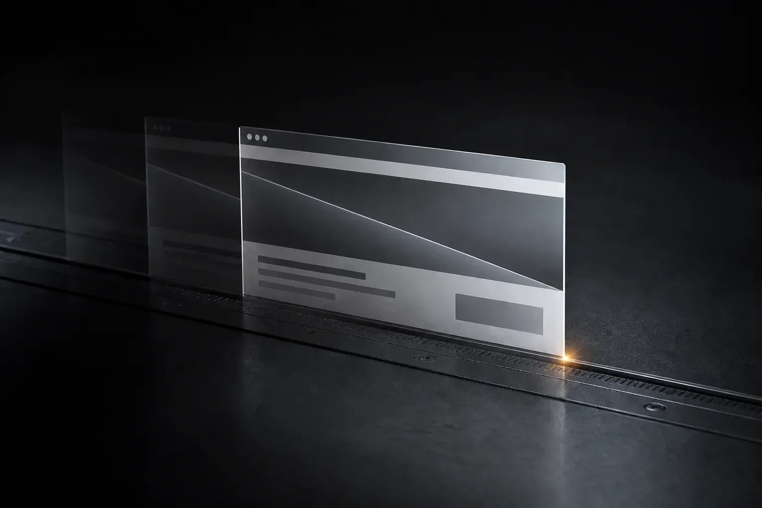 A lightweight website gliding along a precision measurement rail
