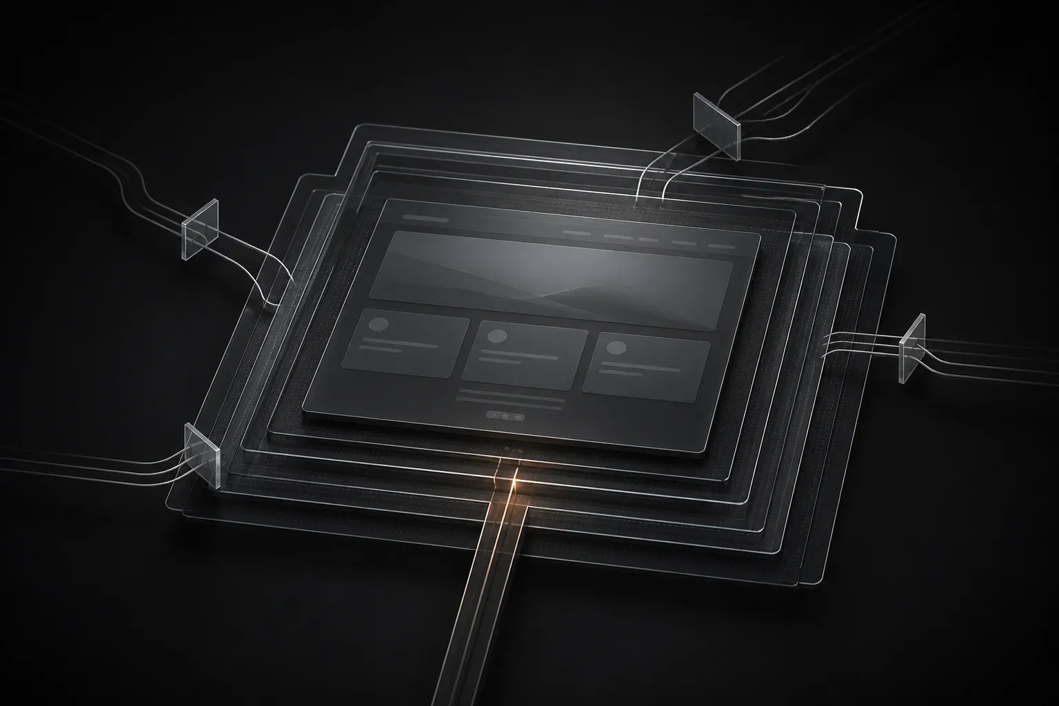 A website embedded within layered security boundaries
